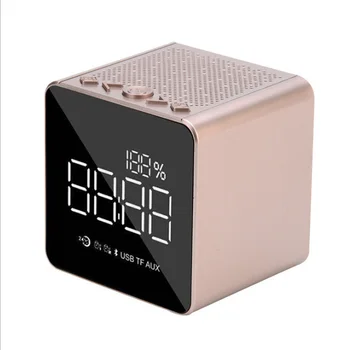 

Portable wireless Bluetooth speakers multi-function stereo bass Bluetooth speakers with their own display FM alarm clock speaker