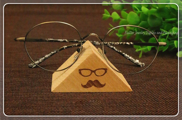 

Fashion Wooden Triangle Sunglass Display Stand Eyeglass Holder Organizer Glasses Showing Rack Shwcase