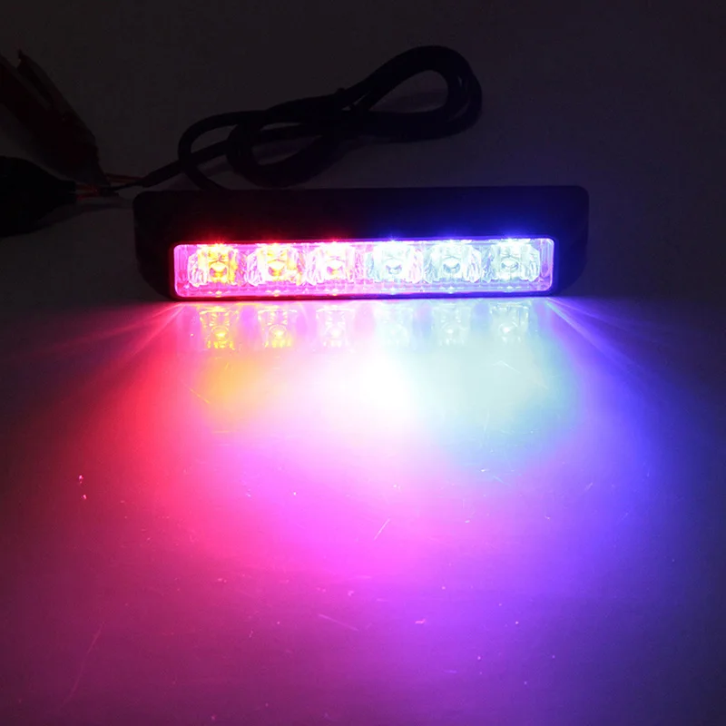  LED Strobe lamp LED Ambulance Police light Car Truck Flashing Firemen Lights 12V led Warning light 6leds white amber yellow red blue Led Strobe Emergency Warning Light Amber Red Police Flashing Lightbar Gr (8)