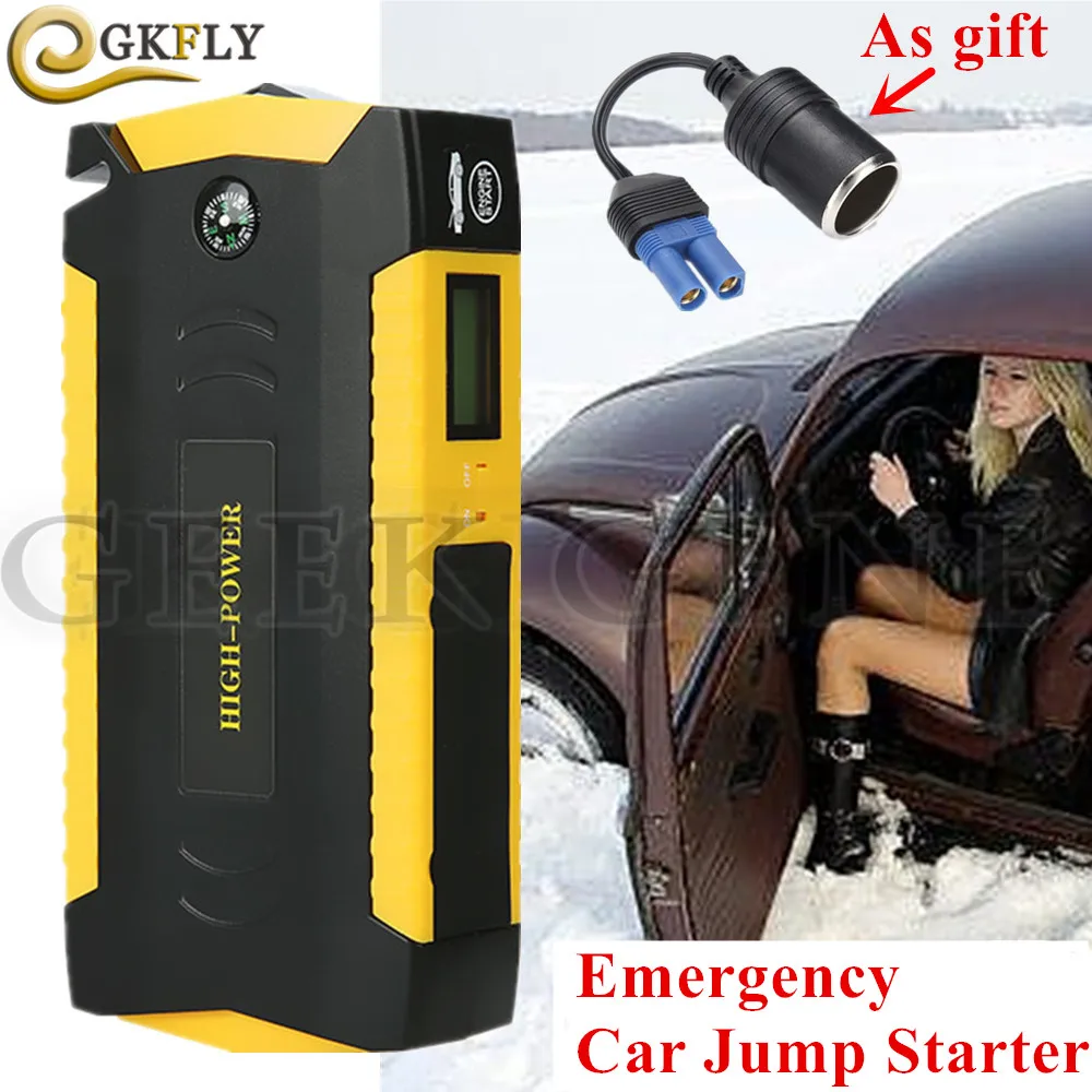 High Power 16000mAh Car Jump Starter Emergency Starting Device Power Bank Portable 12V 600A Car Charger For Car Battery Booster