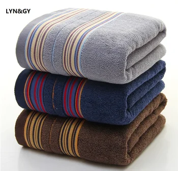 

LYN&GY Brand 2018 New Luxury Thicken 100% Cotton Bath Towel Serviette Adulte Embroidery Large Beach Towels 70x140cm