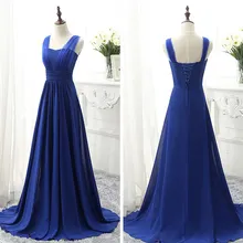 Милое Королевское синее платье подружки невесты, розовое шифоновое вечернее платье, Vestido, Дешевое платье подружки невесты, es SW180413, на заказ