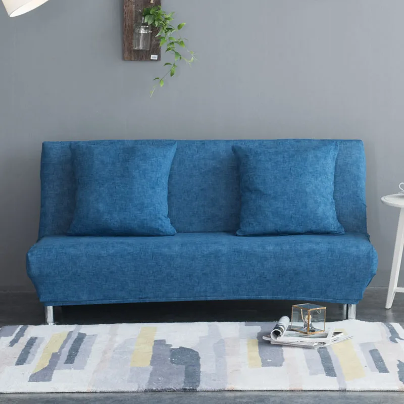 مرونة أريكة سرير غطاء لا مسند ذراع للإزالة تمتد الأغلفة ل الأريكة شامل أثاث قابلة للطي غطاء أريكة S/M/L أحجام