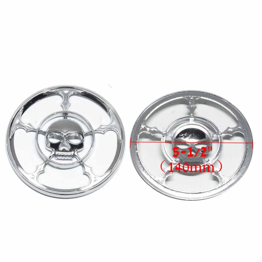 5 1/2 &quotХромированный динамик в форме черепа Накладка для гриля мотоцикла Harley Touring