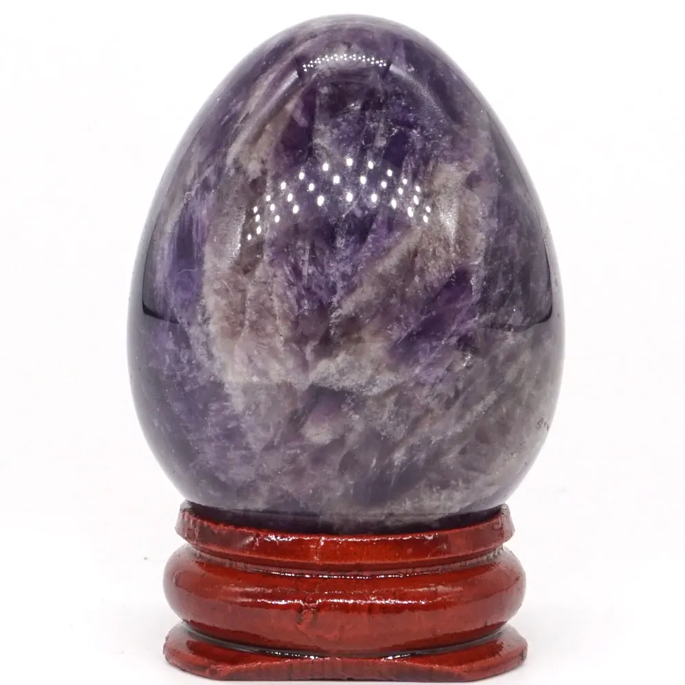 34*44 мм Аметист камень яйцо натуральный драгоценный камень кристалл минеральное лечение шара аксессуары для дома Кегель массаж яйцо для тренировки вагины