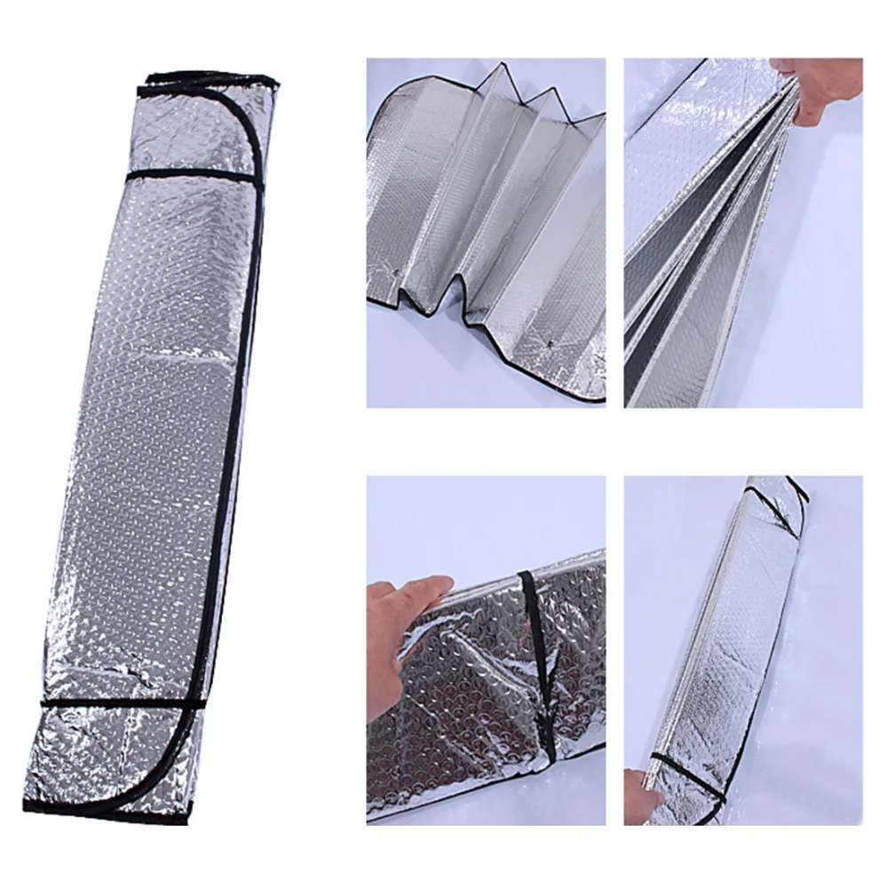 

Dewtreetali 2018 Hot Sale 1Pc Casual Foldable Universal Car Windshield Visor Cover Front Rear Block Window Sun Shade