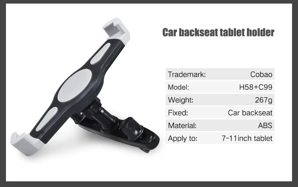 Универсальный 7 8 9 10 11 дюймов автомобильное заднее сиденье планшет ПК подставка гибкий держатель планшета для подголовника автомобиля подходит для Ipad