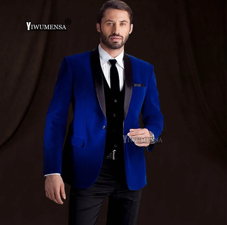 Us 783 46 Offyiwumensa Traje Hombre Boda Velet Men Suits With Pants Grooman Wedding Suits For Mens Custom Made Costume Mariage Homme 2018 In Suits