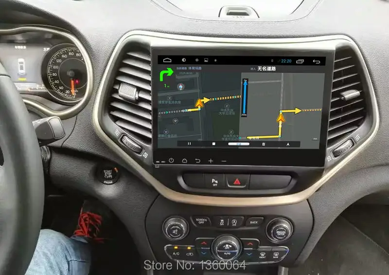 Clearance 10.2" Quad Core 1024X600 Android 6.0 Car Radio DVD GPS Navigation Bluetooth Stereo Head Unit for Jeep Cherokee 2015 2016 WIFI 3G 12