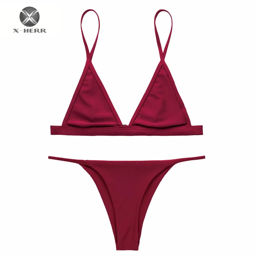 X HERR Allusion New Style 2017 Bikini Women 5 Colors Wire Free Summer ...