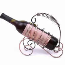 Стойка для бутылок декоративная металлическая подставка для винных бутылок модная индивидуальная винный Утюг старинное украшение портативная стойка для виноградного вина KC0003