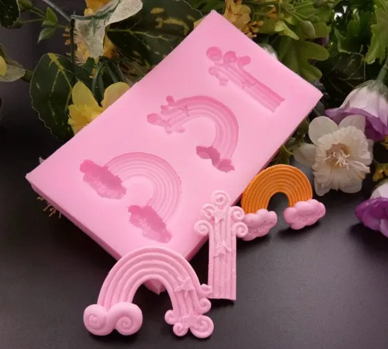 3D Цвет облако силиконовые формы ребенок день рождения украшение торта мастикой инструмент шоколадные конфеты плесень F1503