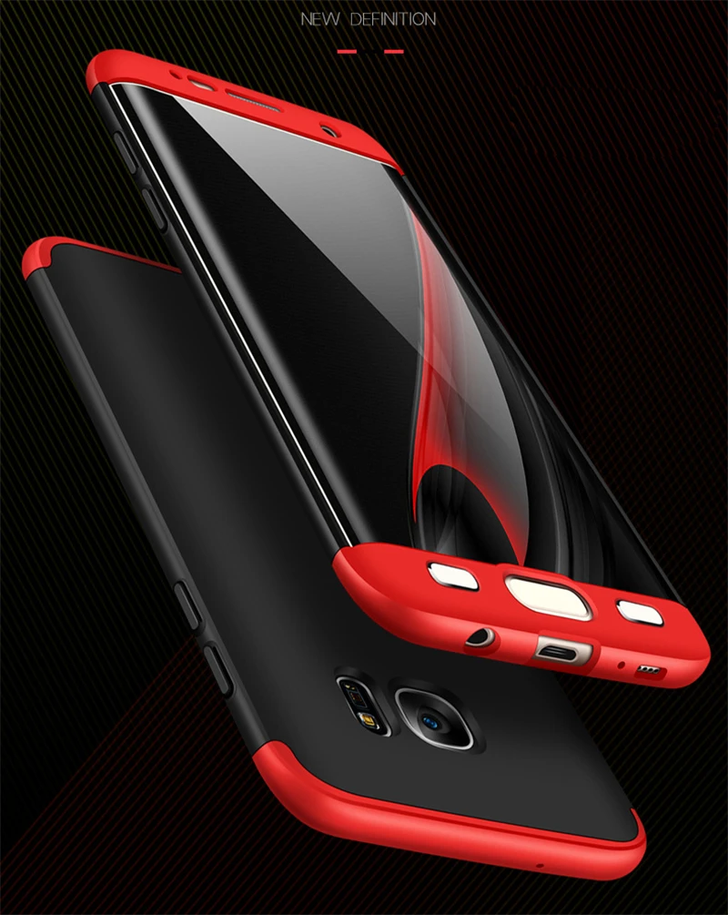 Чехол для телефона Samsung Galaxy S7 Edge роскошный 360 градусов 3в1 дизайн Жесткий ПК