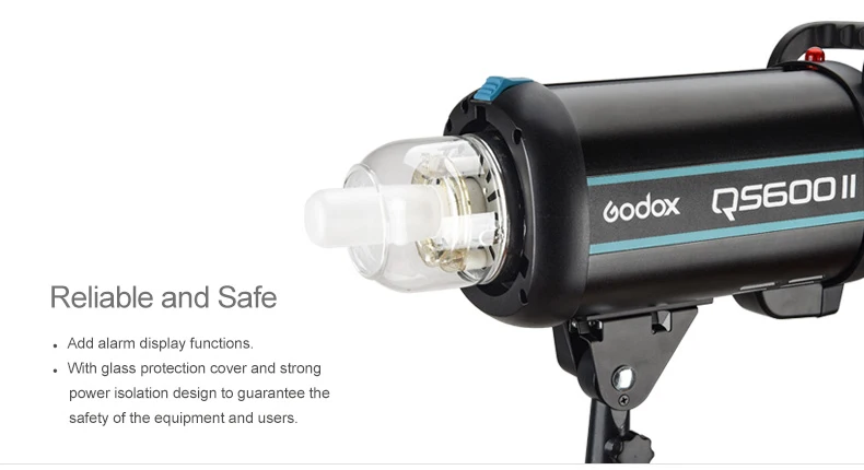 Профессиональный студийный стробоскоп Godox QS600 II QS600II 600Ws GN76 со встроенной беспроводной системой Godox 2,4G X обеспечивает съемку
