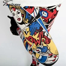 Женские леггинсы с героями мультфильмов; леггинсы с граффити для девочек; забавные леггинсы для девочек; пикантные брюки в стиле панк-рок; брюки в стиле диско; Клубные брюки для ночного бара