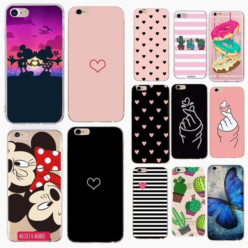 

Cartoon lovely Funny Minnie Cover Case For iPhone X 10 XS 6 6S 7 8 Plus 5 5S SE Phone Coque For iPhone X