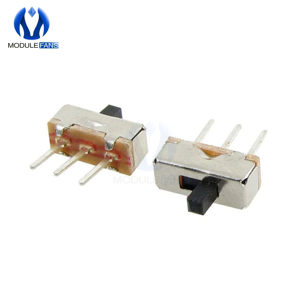 50 шт. скользящий переключатель SS12D00G3 2 позиции SPDT 1P2T 3Pin панель PCB вертикальные мини