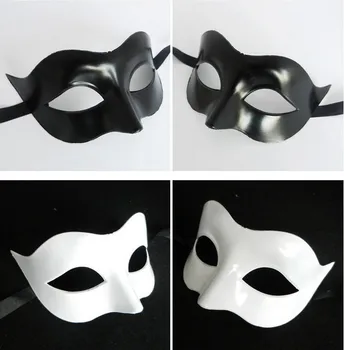 

Dance Performances Lady Adult Masquerade Festival Christmas Wedding Props Halloween Sexy fox Mask Black White Half Face Mask