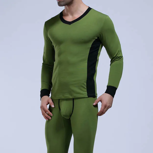 WJ Brand Winter Thermal Long Johns Set Men Cotton Underwear Comfy Mens