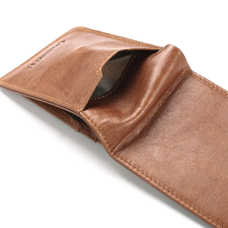 Kopen GUBINTU Merk Man Minimalistische Vintage Designer Echt Leer Mannen Slim Dunne Mini Portemonnee Mannelijke Kleine Portemonnee Geld Clip Credit Card