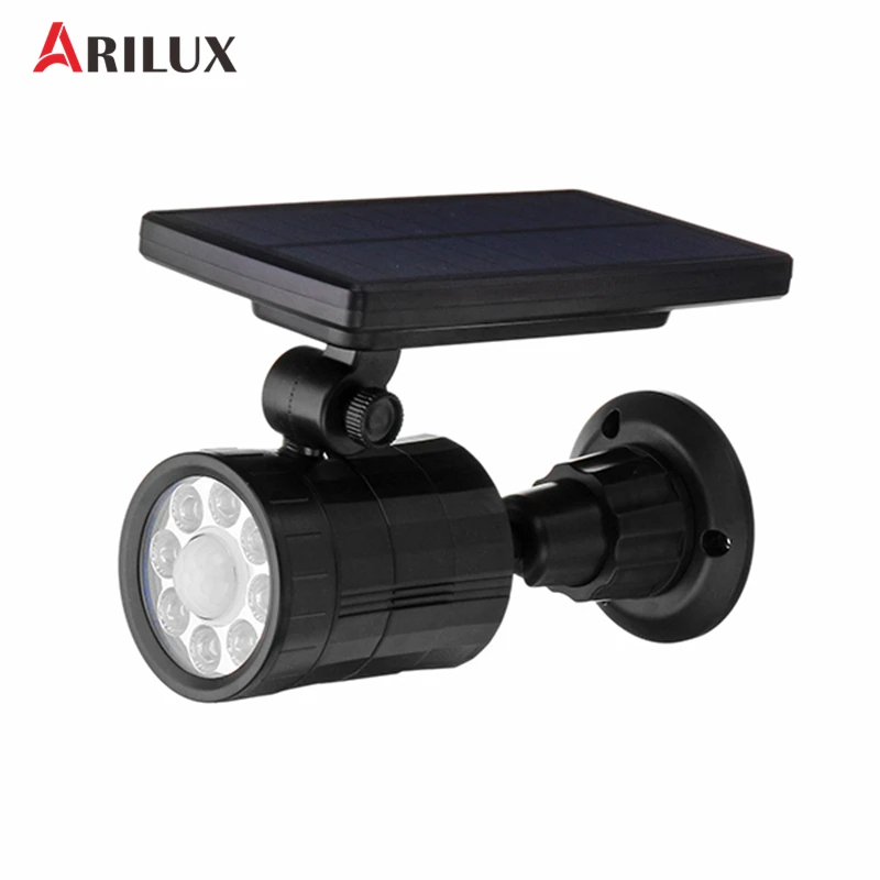 

ARILUX AL-SL15 LED Solar Lamp DC5.5V 5W 8Leds 450LM PIR Motion Sensor Four Mode Wall Light Stake Adjustable Angle Graden Light