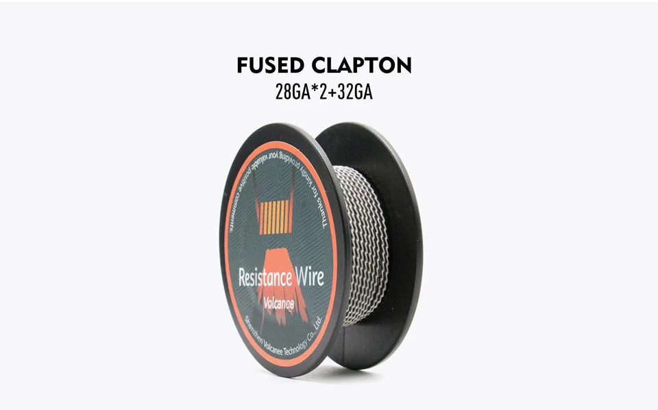 Volcanee чужой Клэптон Тигр A1 SS316L Ni80 нихромовая проволока "FUSED Clapton" катушки mtl Модифицируемый атомайзер испаритель без емкости для жидкости