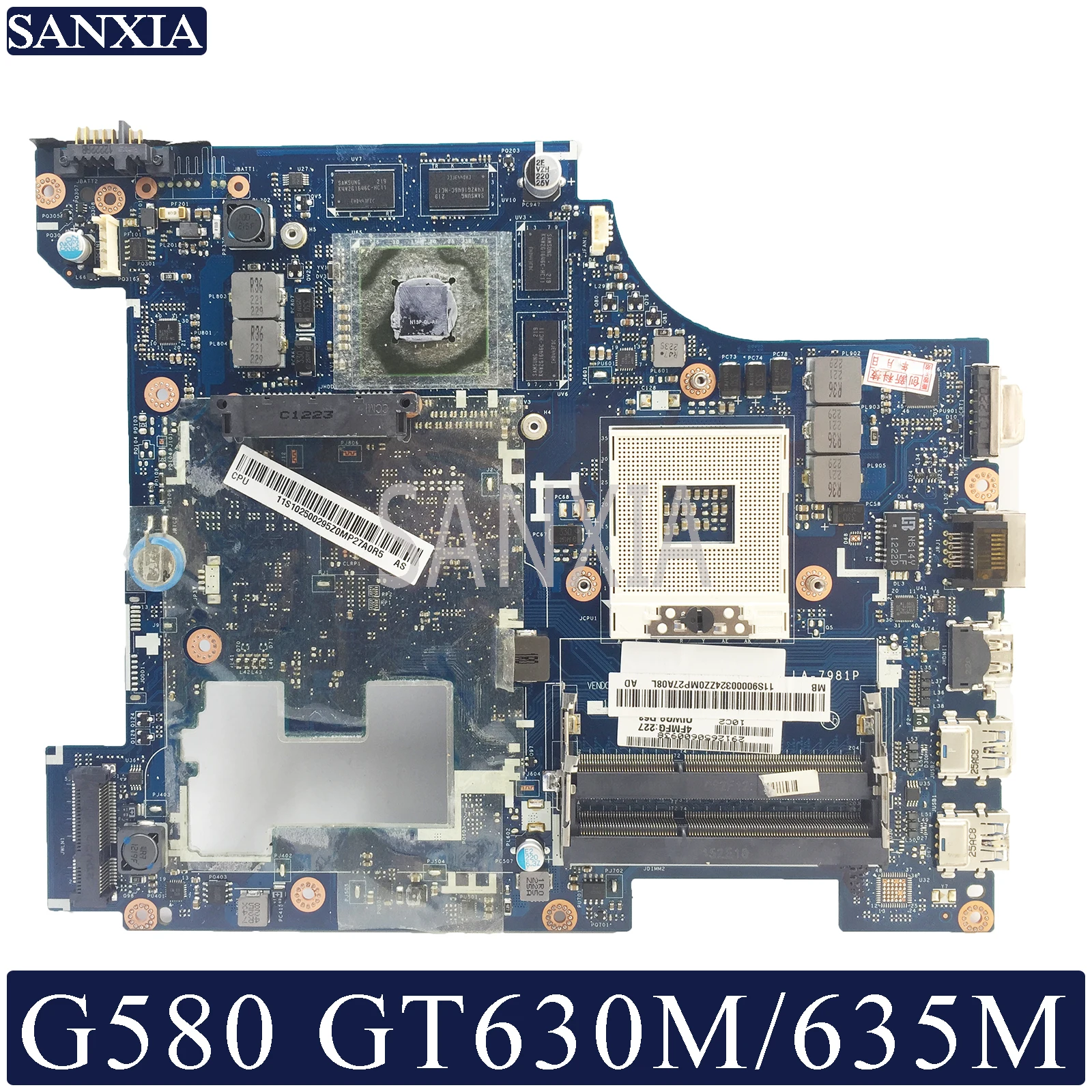KEFU LA 7981P Laptop motherboard for Lenovo G580 Test original mainboard GT630M GT635M