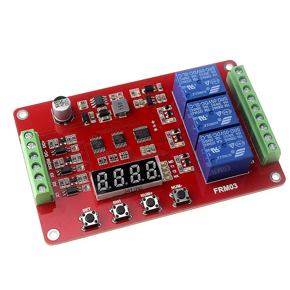 Free-Shipping-FRM03-relay-module-cycle-delay-timer-switch-lock-18-kinds-of-functions-can-be