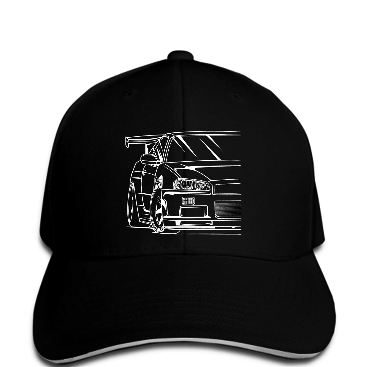 

Nissan Skyline R34 Jdm Tuner Car Graphic Men Casual cap Fashion