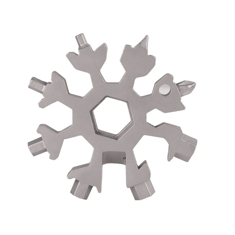

EDC Tool 12-in-1 multi-tool card combination Compact and portable outdoor products Snowflake tool card
