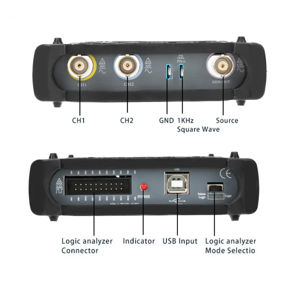 INSTRUSTAR ISDS205X осциллограф мультиметр 2CH 20 МГц цифровой осциллограф DDS источник сигнала логический анализатор спектра