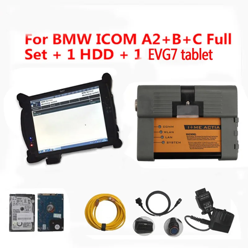 

Top Quality Icom For BMW ICOM A2 B C Interface with EVG7 4G tablet Full Set Car Scanner with Software 500GB HDD ISTA 4.18.13
