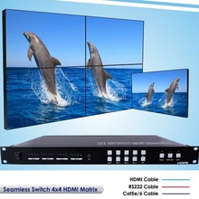 4x4 бесшовная HDMI матрица и 2x2 видео настенный контроллер HDMI бесшовный матричный видео дисплей