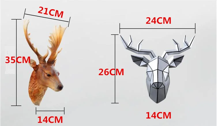 Европейская креативная имитация головы оленя, настенная трехмерная подвеска в виде головы животного для гостиной, спальни, фото, украшение стены
