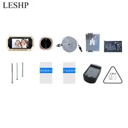 LESHP цифровой видео звонок Камера 4,3 дюймов ЖК-дисплей Экран 160 градусов Широкий формат охранных глазок двери Ночное видение