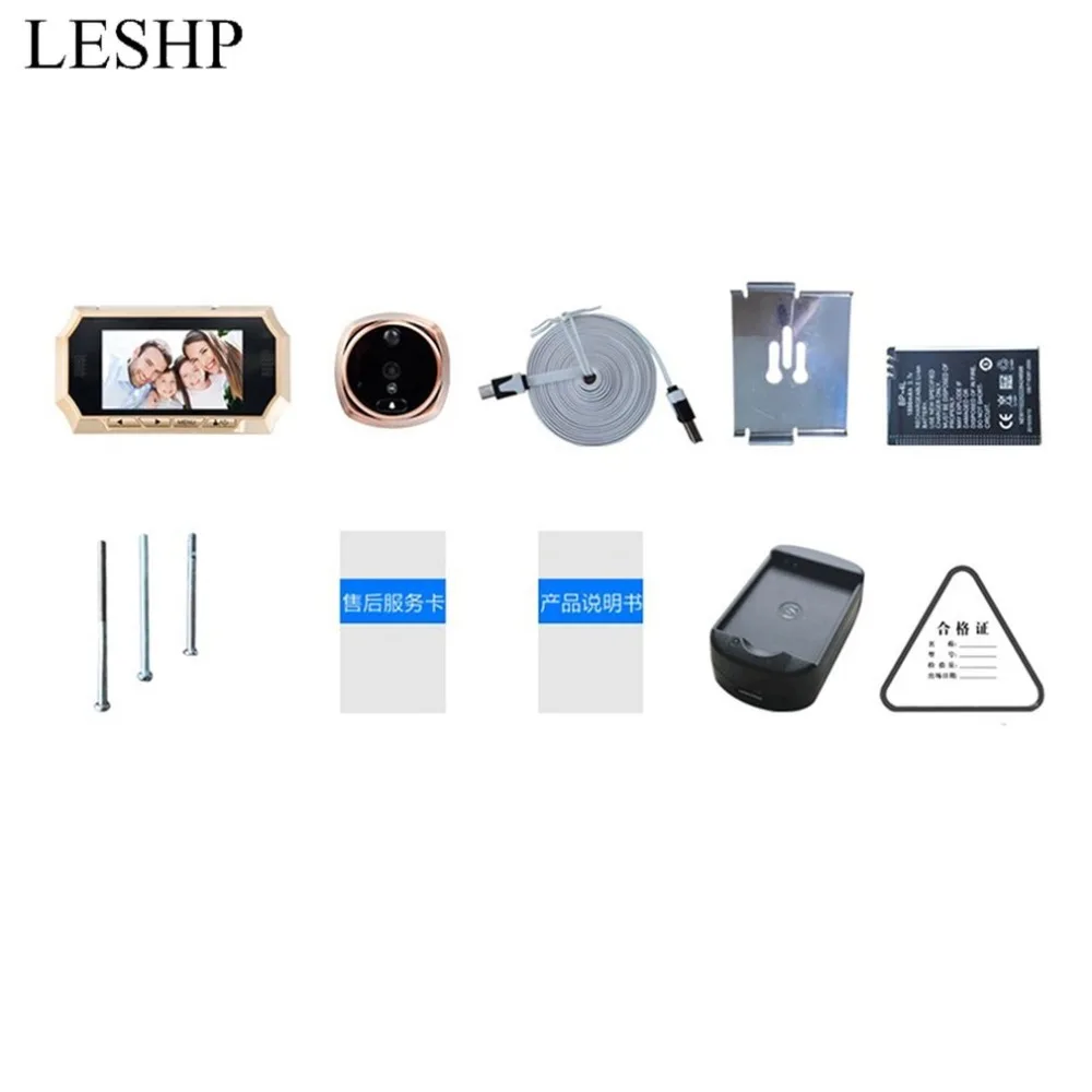 

LESHP Digital Video Doorbell Camera 4.3 Inch LCD Screen 160 Degree Wide Angle Home Security Peephole Door Viewer Night Vision