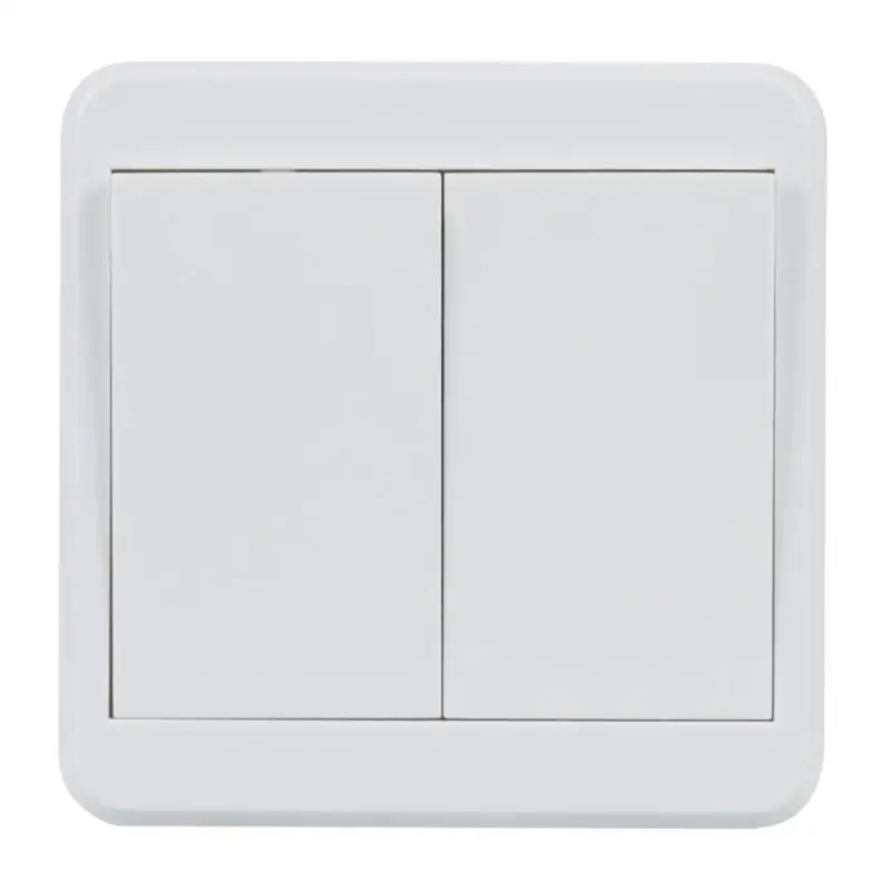 

433MHz RF Transmitter 86 Remote Control 1527 Learning Code Fireproof Wireless Lights Switch Kit 2 Gang Press Button Switch S2