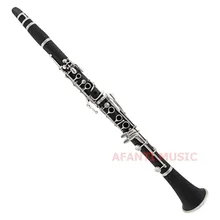 Afanti Music Falling Tune B / Hard Rubber / Brass Nickel plated button Clarinet (CLA-109)