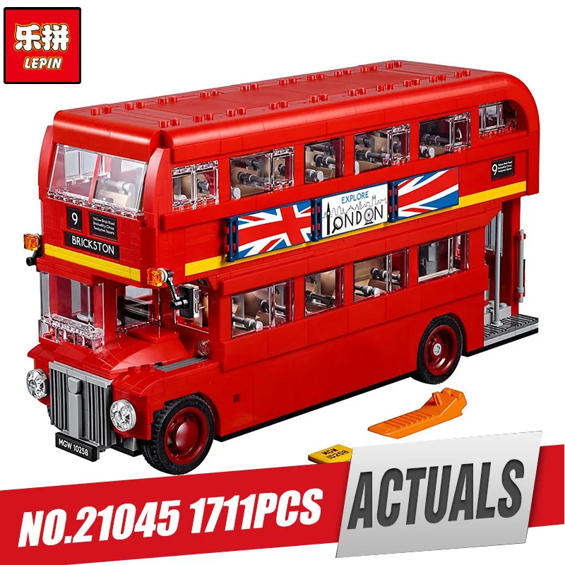 

Lepin 21045 Genuine Technic Series The London Bus Set Building Blocks Bricks Children Educational Toys Legoing Model Gift 10258