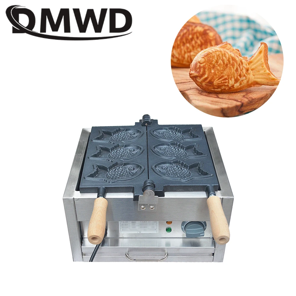 DMWD Electric Fishes Shape big fish cone Waffle Maker Commercial Open Mouth ice cream taiyaki Machine Muffin Iron oven 110V 220V DMWD Electric Fishes Shape big fish cone Waffle Maker Commercial Open Mouth ice cream taiyaki Machine Muffin Iron oven 110V 220V