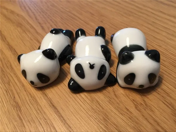 Cute Panda Chopsticks Stand Rest Ceramic Figure Toys 3pcs - Buyers Show 6