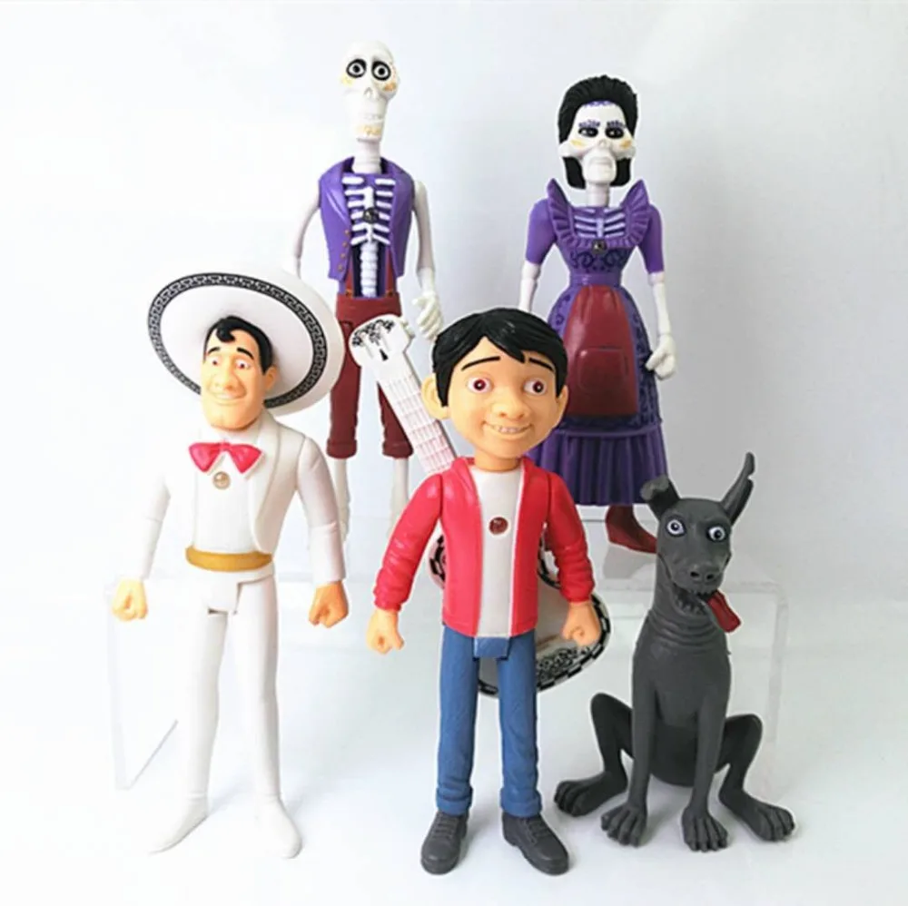 Новинка 5 шт./лот фигурки Coco Pixar Miguel Ernesto de la Cruz Hector Mama Abuelita ПВХ коллекционеров