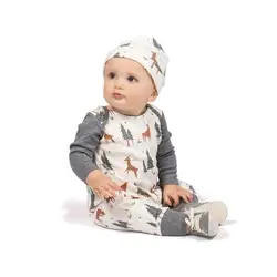 2019 новые модные комбинезоны с милым оленем для маленьких мальчиков и девочек, комбинезоны с длинными рукавами, хлопковая одежда для