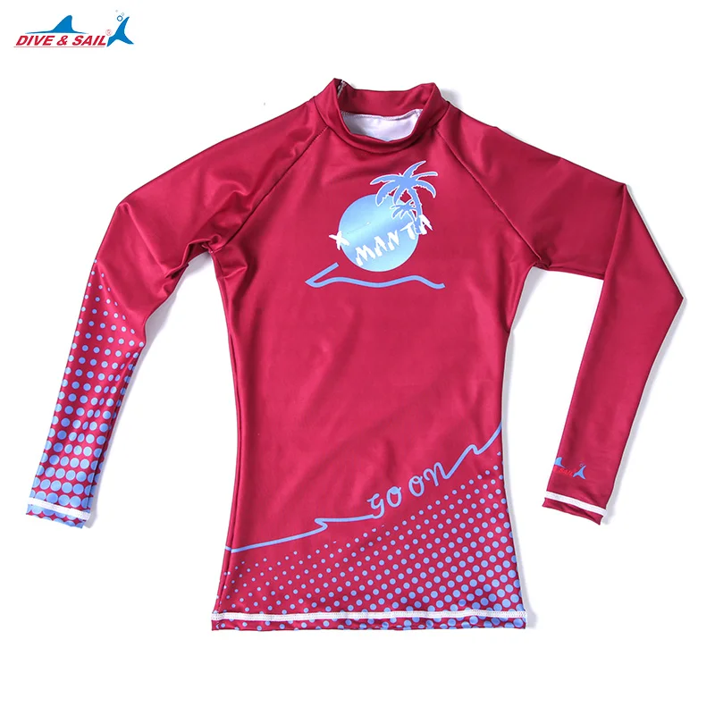 

Women's Long-Sleeve UPF 50+ Rashguard Women's UV Sun Protection UPF50+ Rash Guards High Quality Basic Wetsuit Swimming Top