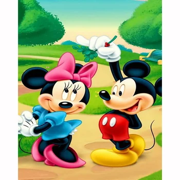 

DIY 5D Diamond Painting Cartoon Mouses Resin circular drill Embroidery Cross Stitch Mosaic Rhinestone decoration painting