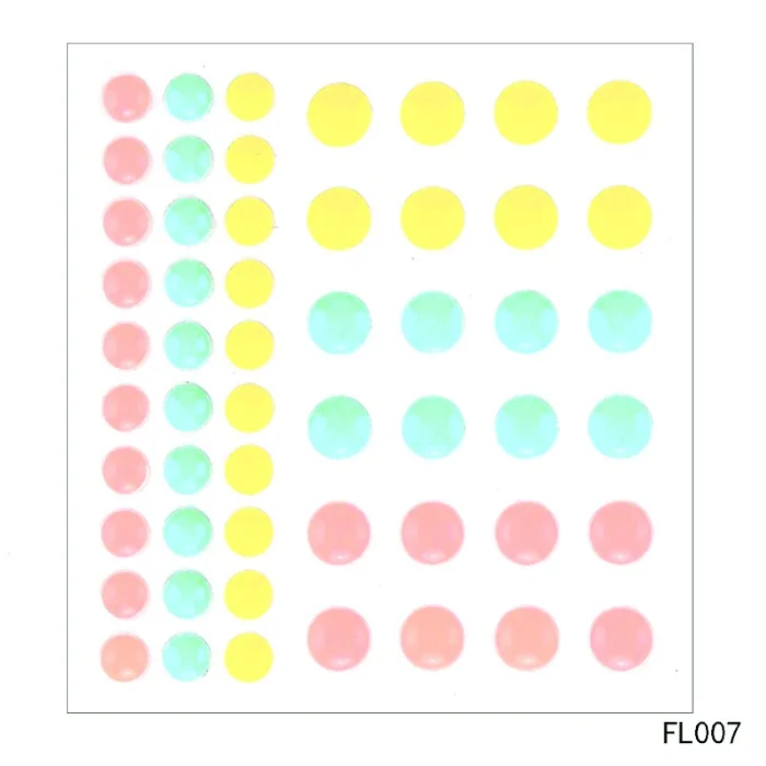Красочные сахарные спринклеры самоклеющиеся эмалированные точки смолы наклейки для скрапбукинга/поделки/Декор с помощью открыток - Цвет: FL-007(4Pcs)