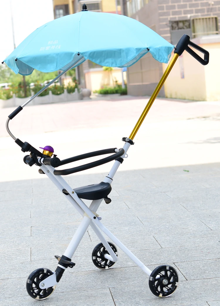 Новые детские складной автомобиль ребенка детский трехколесный велосипед тележка прогуливаясь с забором