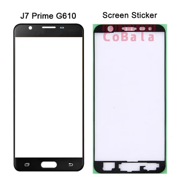 

50Pcs/Lot White DHL Free Original for Samsung Galaxy J7 Prime G610 G610F Front Glass 5.5" Touch Screen Outer Panel Lens+Sticker
