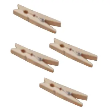 

Perfect-24x Natural Wooden Clothespins Clips for Shirts, Sheets, Pants, Decor Wood color