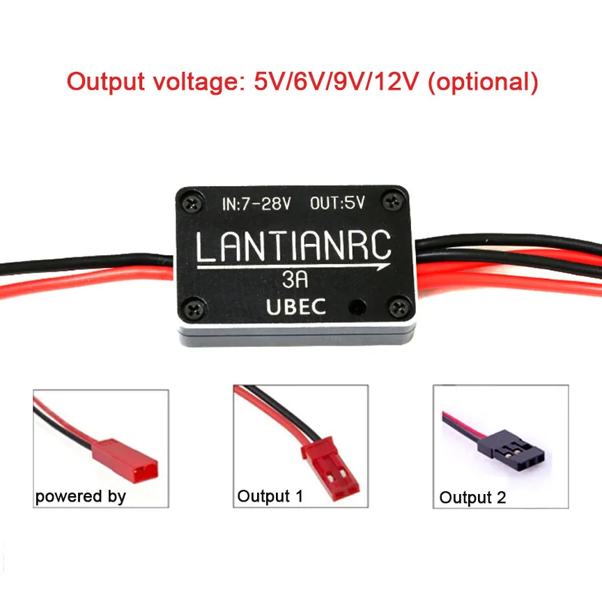 

Drone Accessories DIY BEC 3a 3V3 5V 6V 9V 12V Metal Mini Micro Bec Connector Voltage Regulator Power Board 3A UBEC Module